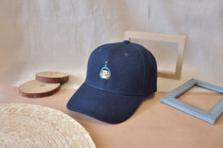帽子｜深藍色藍呵刺繡棒球帽（小童）