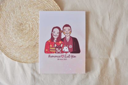 似顏繪｜加購A4精裝結婚證書套